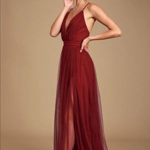 Wine red lulus gown
